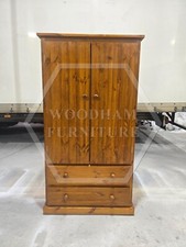 HANDMADE KIDDIES PINE GENTS WARDROBE IN GOLDEN OAK POLISHED (NOT FLATPACKED