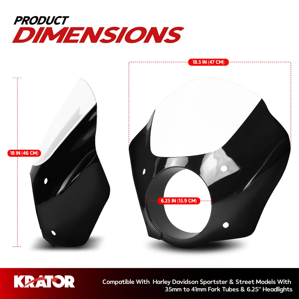 Kit de carenado transparente + montaje para Harley Davidson Sportster Custom XL1200C 1996-2010 Foto 2 de 4