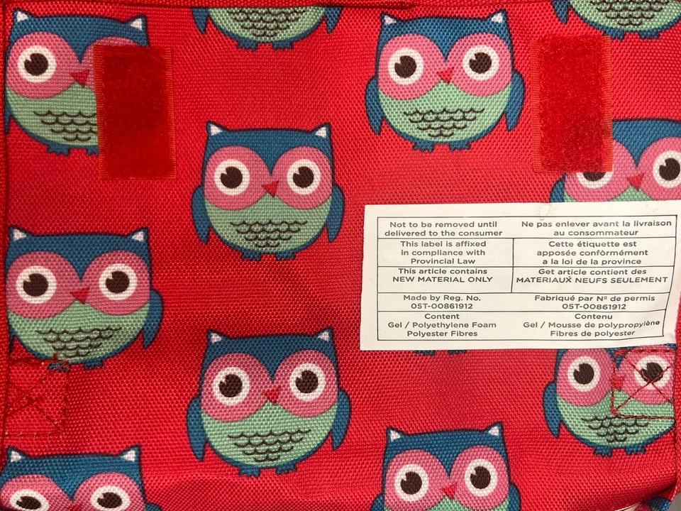 Packit Freezable Lunch Bag Tote Multicolored Owls Pink Blue Green NWOT - Image 4 of 4