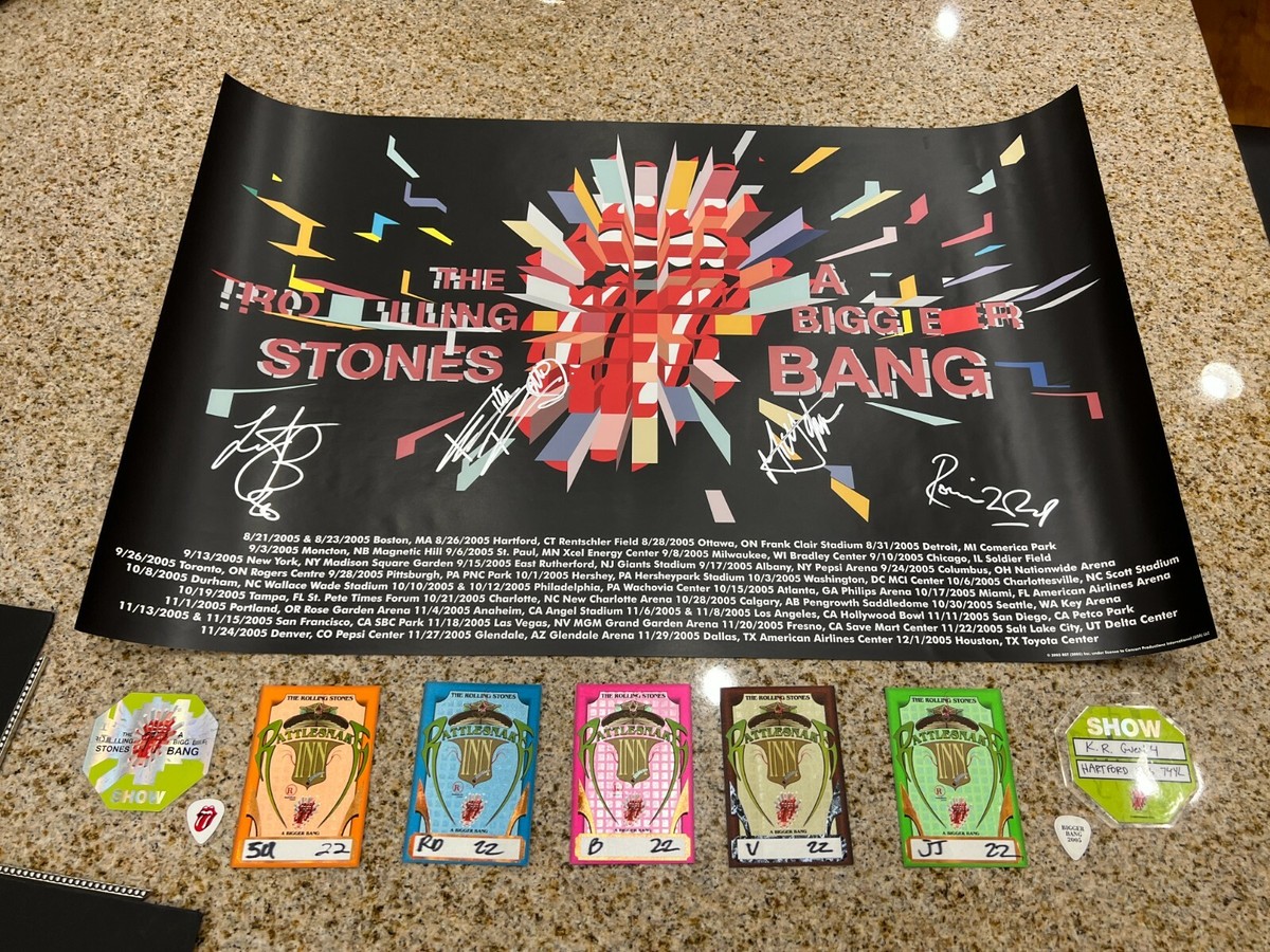 THE ROLLING STONES A BIGGER BANG SIGNED 2005 CONCERT TOUR POSTER