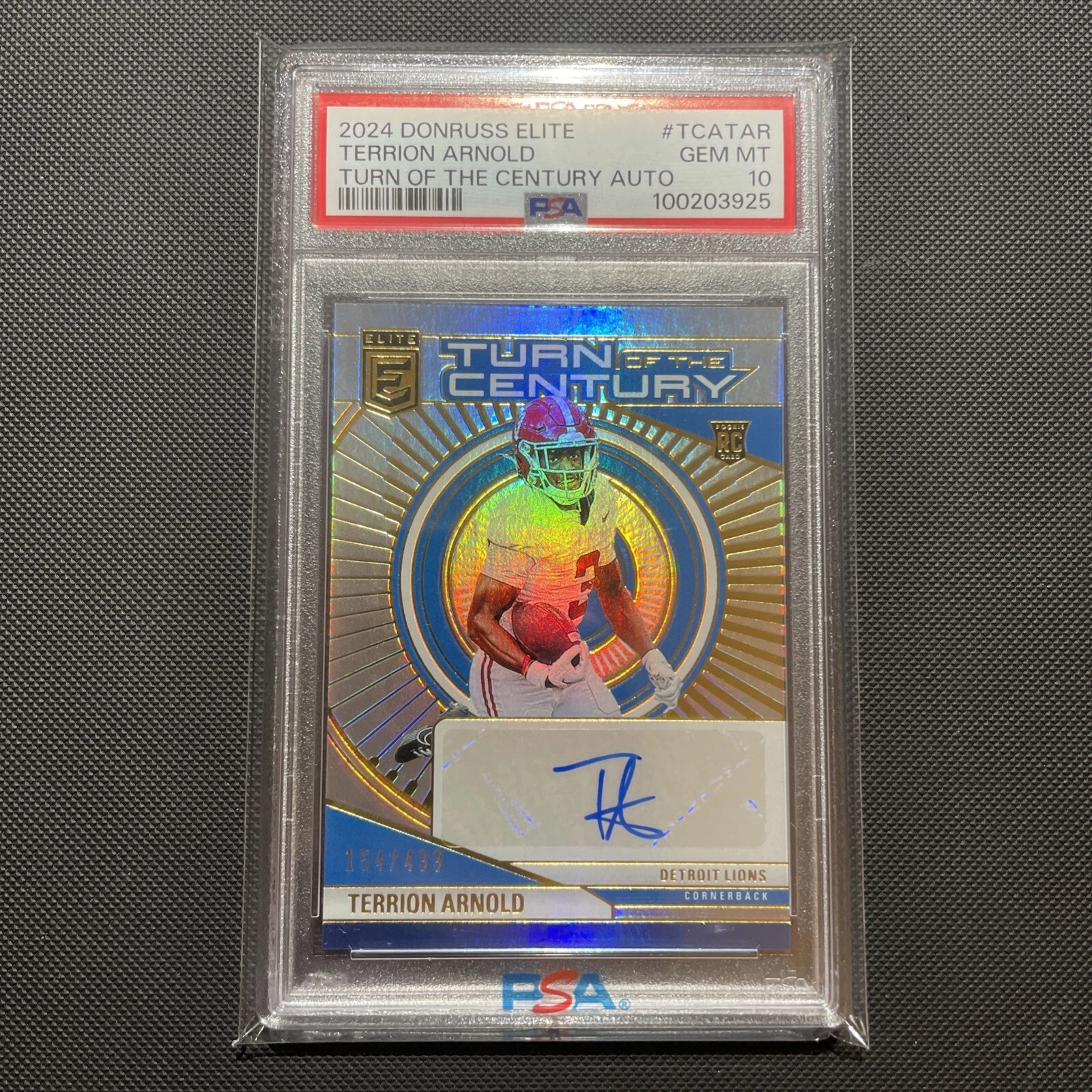 Terrion Arnold Panini Donruss Elite Turn of the Century Autographs #TCATAR Base