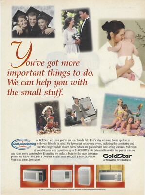 1999 GoldStar Microwave Humidifier Air Conditioner print ad 90's ...