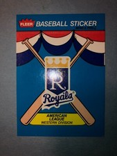 1989 FLEER BASEBALL CARD KANSAS CITY ROYALS STICKER MLB FREE SHIPPING