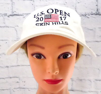 US OPEN 2017 ERIN HILLS Adult Cap Hat Embroidered Hook & Loop Adjustable