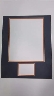 Picture Framing Mat 11x14 for 8x10 photo and sports card Chicago Bears Colors