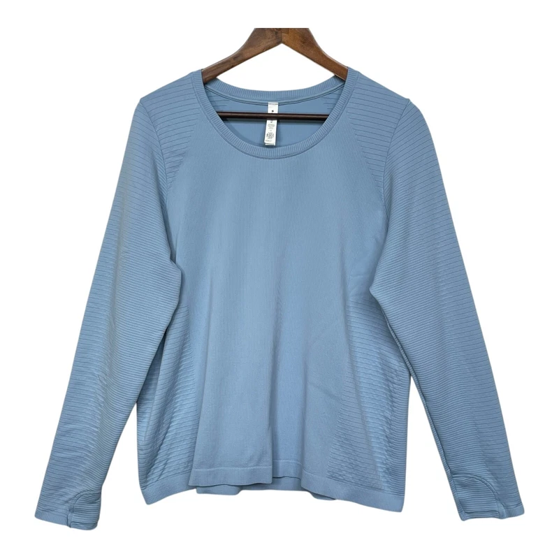 athleta flurry blizzard seamless textured long sleeve shirt
