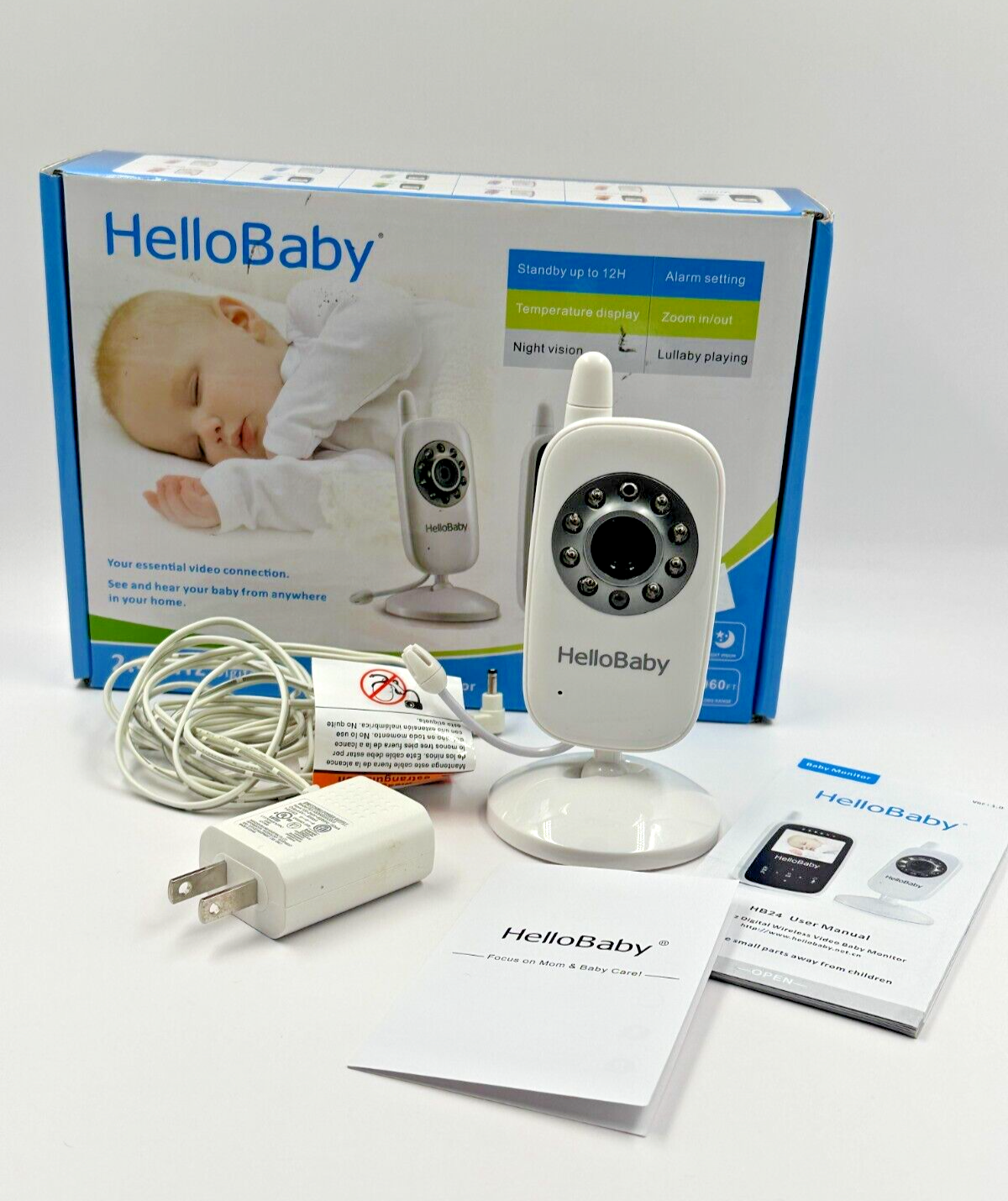 Baby Monitor ONLY Wireless W/ Night Vision 2.4 GHZ Digital Video Wireless Camera-image