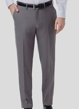 Haggar Men's Gray Slim Fit Performance Suit Dress Pants Size 30W 30L