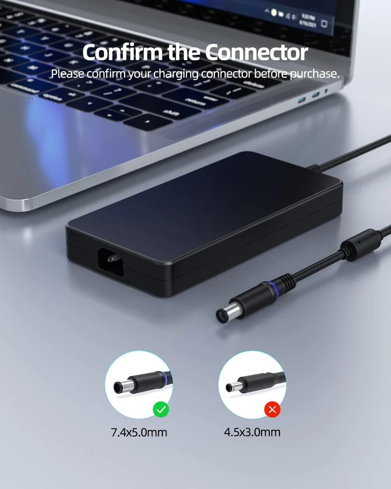 180W AC Adapter for Dell Alienware 15 R4,17 R5, G7 15-7588, G3 15-3579 17-3779 - Image 2 of 4