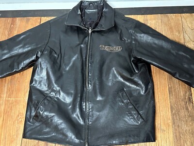 TRIUMPH ブラックレザージャケット Vintage TRIUMPH Black LEATHER Motorcycle JACKET Medium M Biker