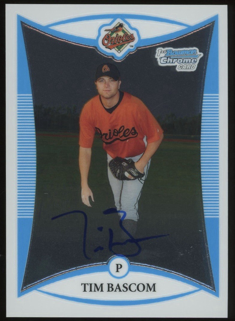 2008 Bowman Chrome Prospect Autograph Tim Bascom #BCP250 RC auto rookie