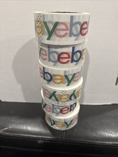 6 Rolls Ebay Color Shipping and Packing Tape 2" 75 Yard 2.7mil Thick
