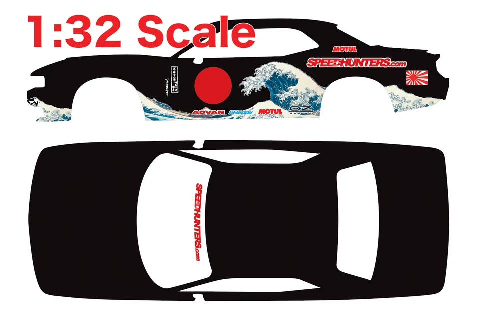 Great Wave Art Water Slide Decal White Toner 1/28 - 1/32 RC Model Diecast #466 - Image 4 of 4