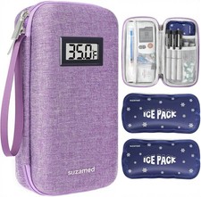 Insulin Cooler Travel Case,EVA Insulation Large, Purple
