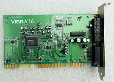 CREATIVE LABS SOUND BLASTER VIBRA 16 MODEL CT4180 ISA CARD