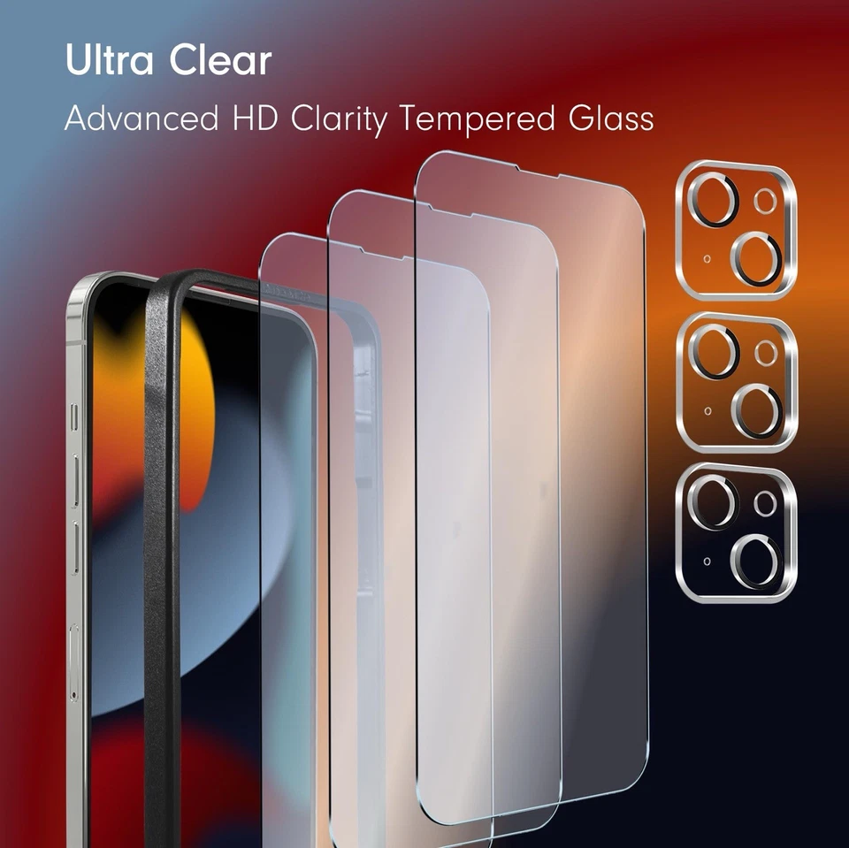 Sonix 3 упаковки стекла протектор экрана iPhone 15 Plus + 3 упаковки камеры объектив протектор - Изображение 3 из 4