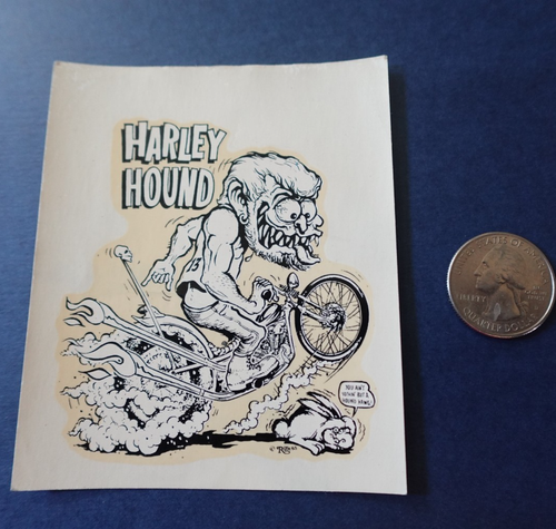 VINTAGE HARLEY HOUND. ED ROTH STICKER DECAL | eBay