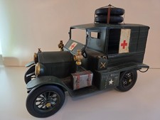 Army Model Car Vintage Tin Model t ford world War 1 Ambulance large