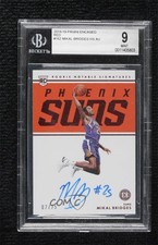 2018-19 Encased Rookie Notable Signatures Red 2/25 Mikal Bridges BGS 9 Auto 0qk2