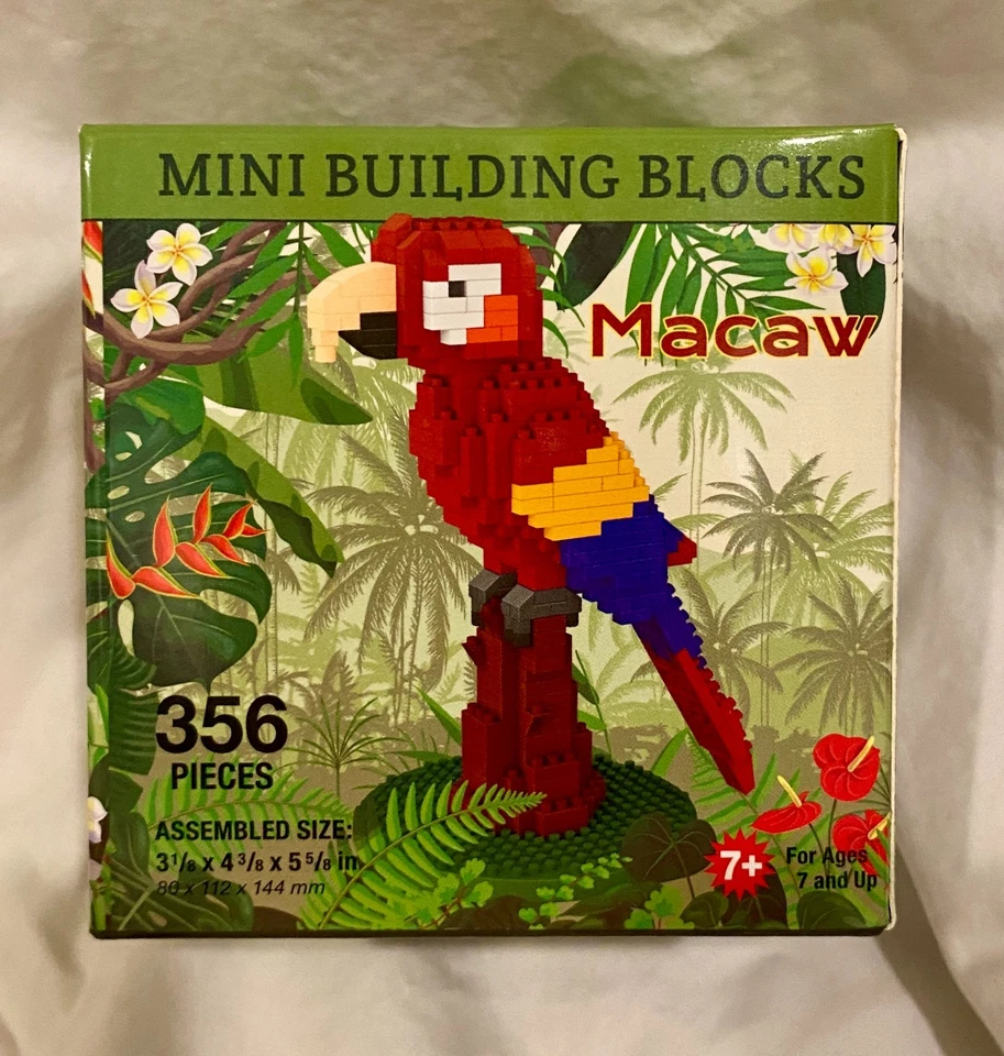 Zoológico Nacional - Mini Bloques de Construcción - Guacamayo - 365 Piezas - ¡Nuevo en Caja! Foto 2 de 4
