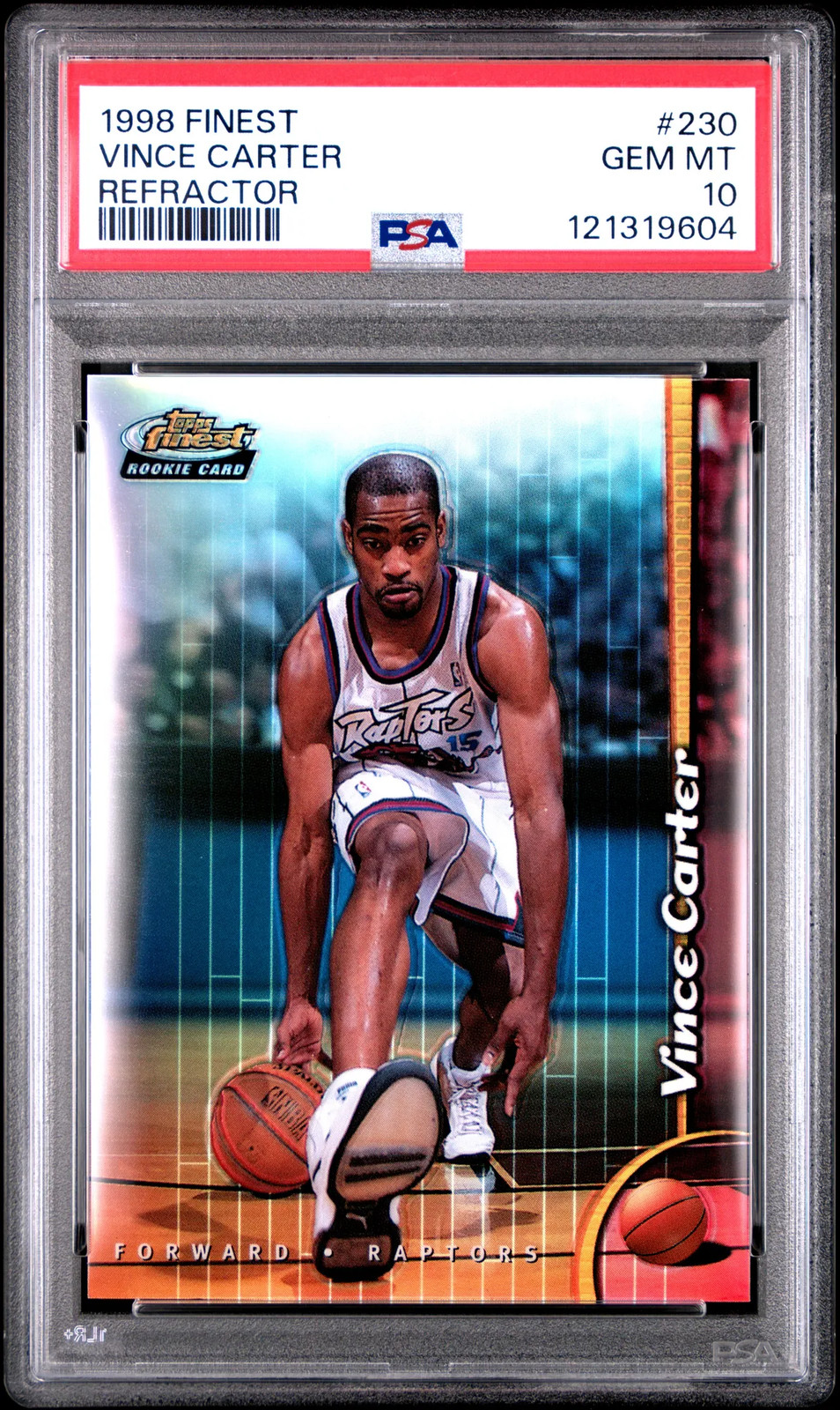 1998 Finest Vince Carter #230 Refractor PSA 10