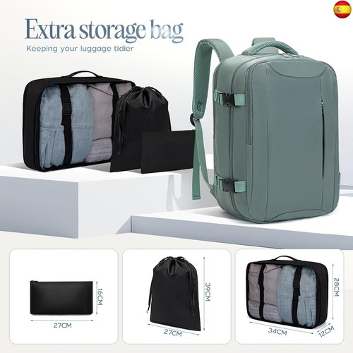 Xkdoai Mochila Viaje Cabina Avion 25x20x40 para Ryanair Maleta Bolsas de Cabina - Imagen 3 de 7