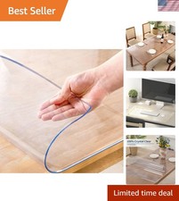 24 x 48 Inch Clear Table Cover Protector, 2mm Thick Clear Table Protector for...