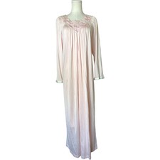 Shadowline Vintage Pink Floral Nightgown Old Hollywood, Coquette, Bridalcore 324