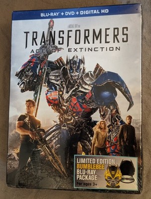 Transformers: Age of Extinction (Blu-ray, DVD) RARE Bumblebee Case Wal-Mart NEW