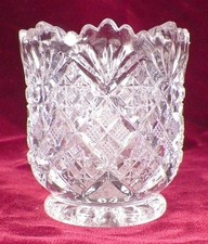 Thumbelina Toy Spooner Flattened Diamond  Sunburst Westmoreland EAPG Antique