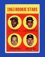 Click to enlarge 1963 Rookie Stars (Nate Oliver / Tony Martinez / Jerry Robinson / Bill Freehan)