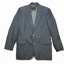 VTG Brooks Brothers Mens 40 Gray Herringbone Wool Sport Coat Blazer Union USA  