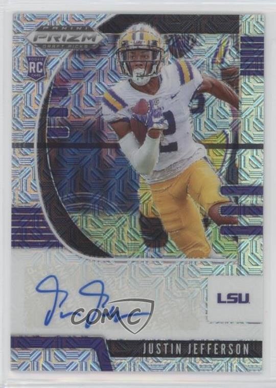 2020 Prizm Draft Picks Rookies Mojo 19/49 Justin Jefferson Rookie Auto RC uk2