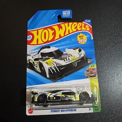 2025 hot wheels white Peugeot 9x8 Hypercar Exotics 2/5  174/250