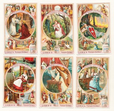 Liebig Sammelbilder Frauengestalten aus Opern R. Wagners Sanguinetti S 729 Litho