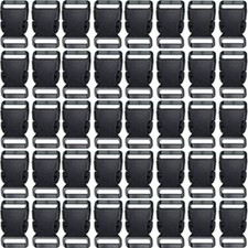YQBOOM 5/8 Inch, 40 Pack Black Plastic Side Release Buckle 5/8", 5/8" 40