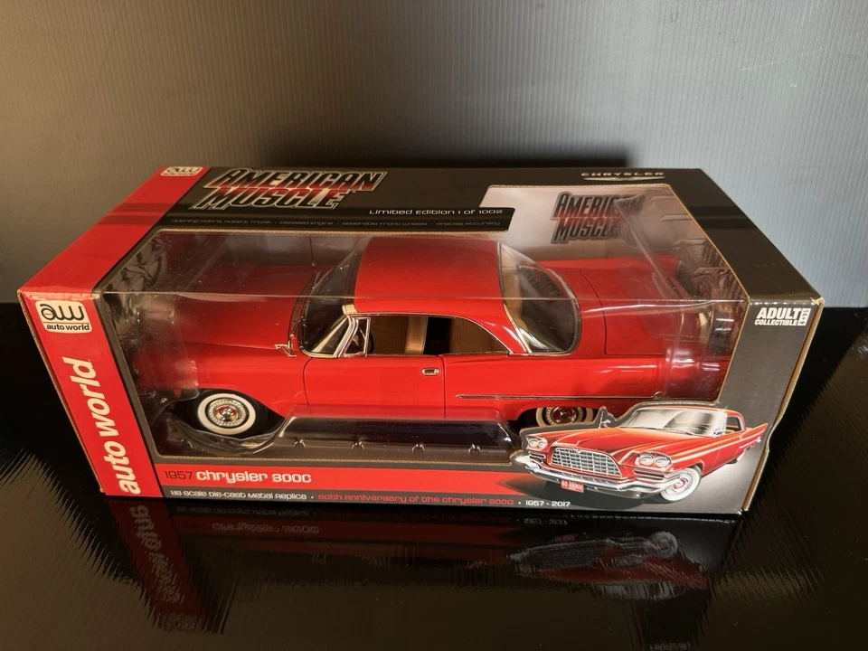 1957 Chrysler 300C Gauguin Red 1/18 Auto World 60th Anniversary Of The 300C - Image 3 of 4