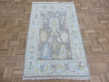 3'3 x 5'3 Hand Knotted Gray Modern Oushak Oriental Rug G16393