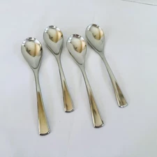 WMF Stainless Steel Flatware DOMUS-BRASILIA Lot of 4 Oval Soup Spoons Japan