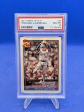 1991 Topps TIFFANY #80 Fernando Valenzuela Los Angeles Dodgers PSA 10