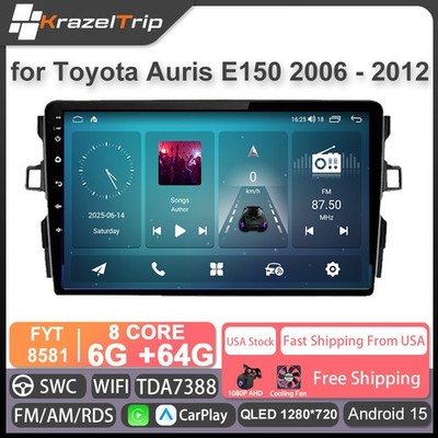 8 Core 64GB Android Stereo for Toyota Auris E150 2006 - 2012 Car Radio Carplay 