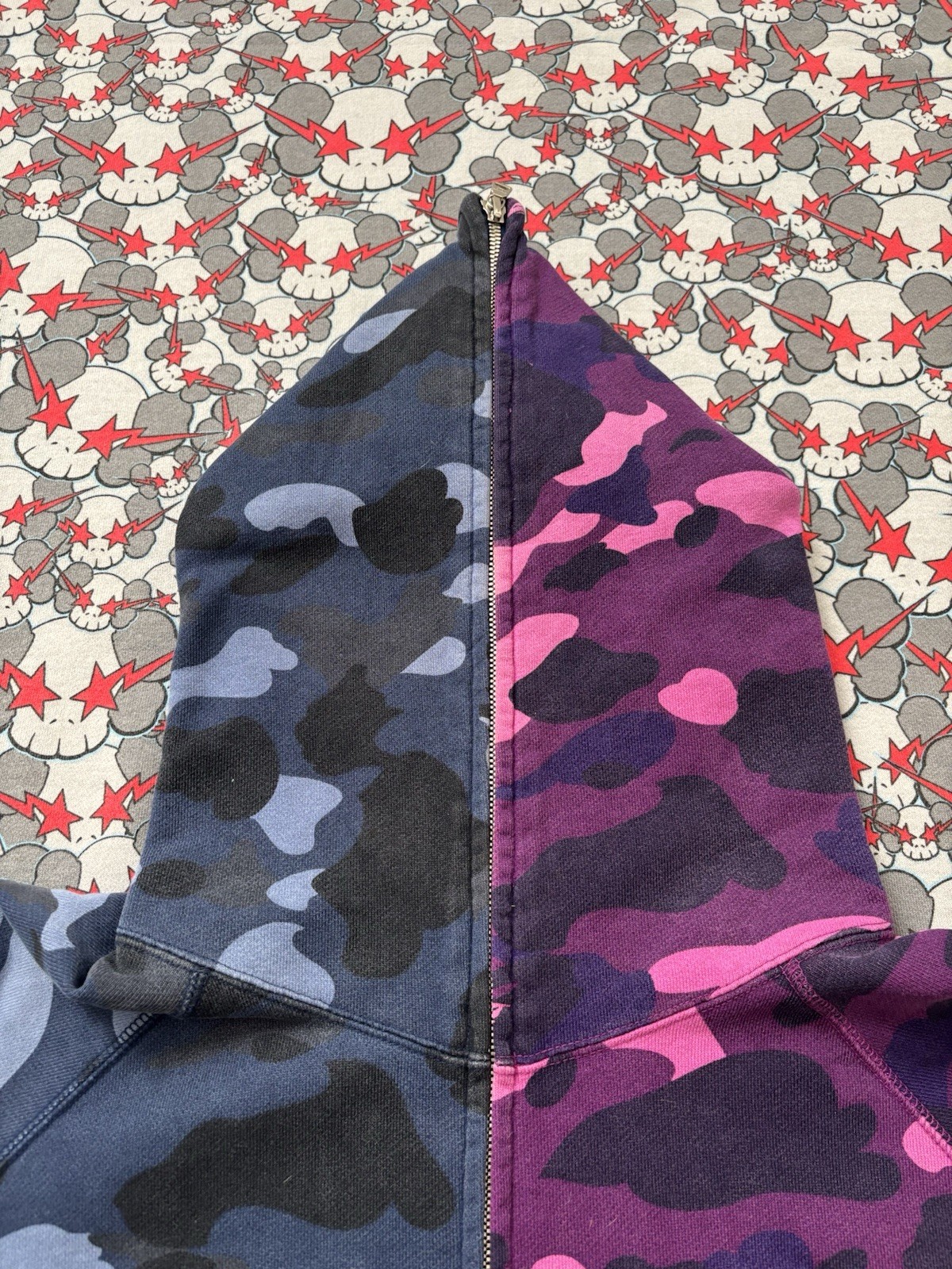 A Bathing Ape Split Multicolor Camouflage Full Zi… - image 4