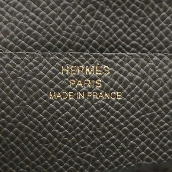 HERMES Long Wallet Bearn Soufflet Veau Epsom Vert Gris K image 8