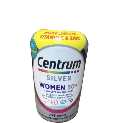 Centrum Silver Women 50+ Multivitamin 275 Tablets Vitamin C Zinc Calcium Iron