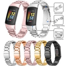 Stainless Steel Strap for Fitbit Charge 6 Band Metal Adjustable Correa Bracelet