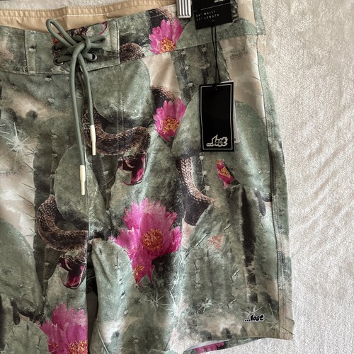 Costume da bagno uomo Lost Enterprises BSide Board Shorts 34 x 8" cucitura interna NUOVO - Foto 5 di 7