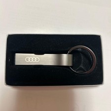 Audi Metal Logo Keychain Key Ring Key Fob Rare Japan Unused Gift Present