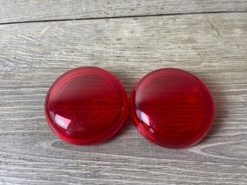 Harley Davidson Sportster Softail Turn Signal Lens Red Set of 2 Snap In