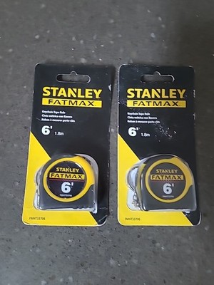 2 NEW Compact Keychain Pocket Tape Measure FATMAX 6ft Lightweight Auto-Lock