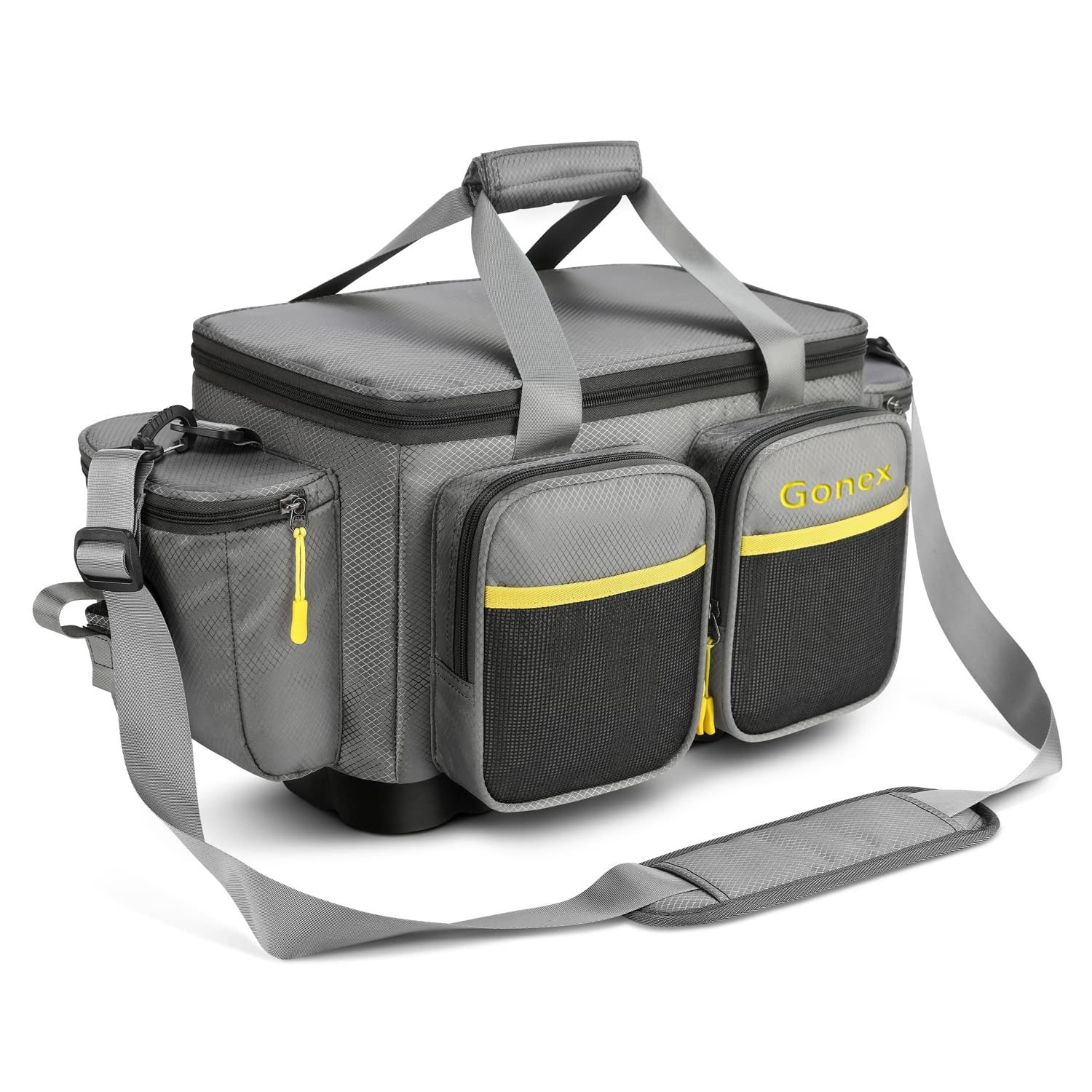 Gonex Fishing Tackle Bag, Water-Resistant Polyester Material Fishing Tackle S...